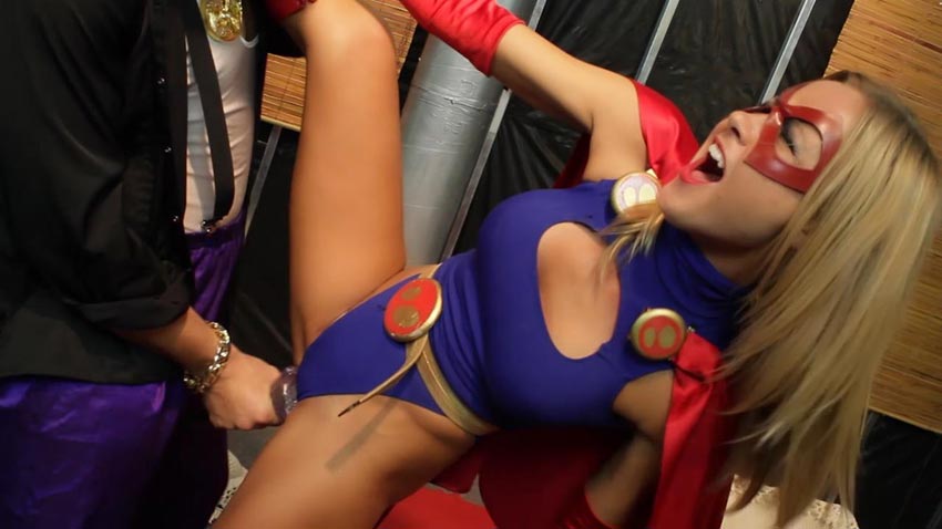 Picture title superheroine forced