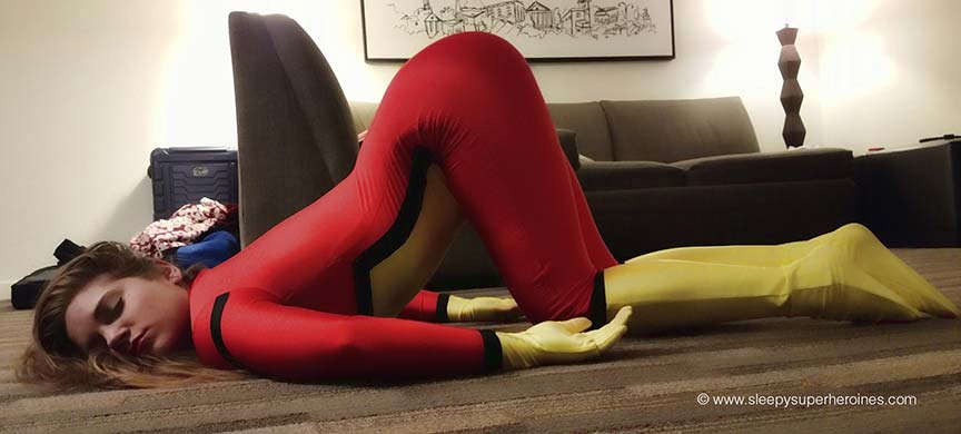 Spider-Woman in Three Strikes and You’re Out" from Sleepy Superheroine...